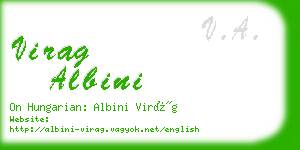 virag albini business card